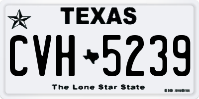 TX license plate CVH5239