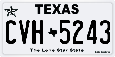 TX license plate CVH5243