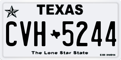 TX license plate CVH5244