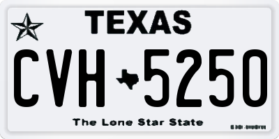 TX license plate CVH5250