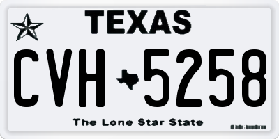 TX license plate CVH5258