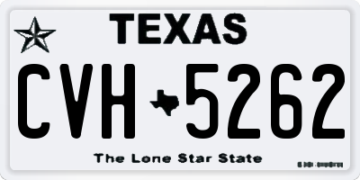 TX license plate CVH5262