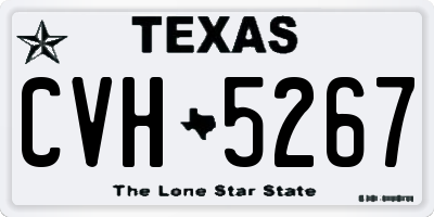 TX license plate CVH5267