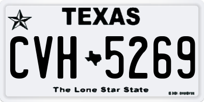 TX license plate CVH5269