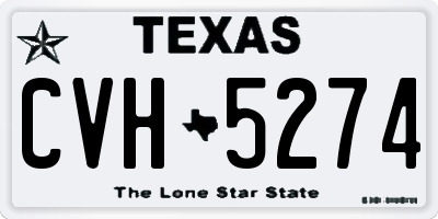 TX license plate CVH5274