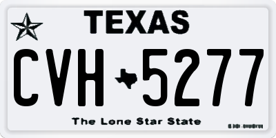 TX license plate CVH5277