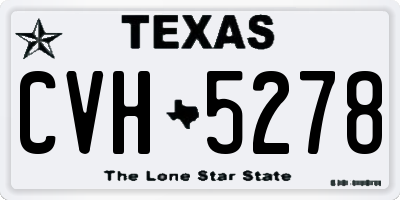 TX license plate CVH5278
