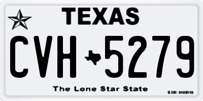 TX license plate CVH5279
