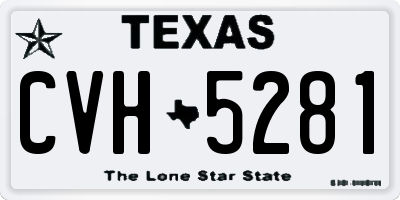 TX license plate CVH5281