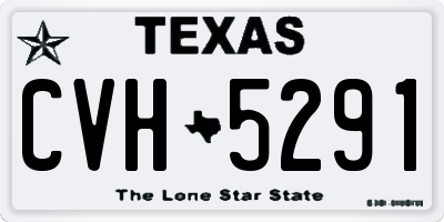 TX license plate CVH5291