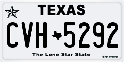 TX license plate CVH5292