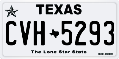 TX license plate CVH5293