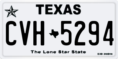 TX license plate CVH5294