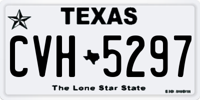 TX license plate CVH5297