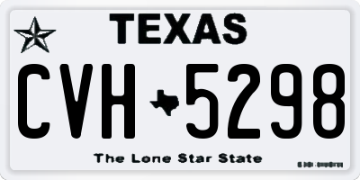TX license plate CVH5298