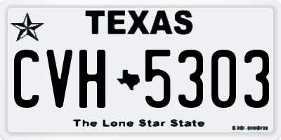 TX license plate CVH5303