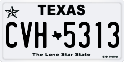 TX license plate CVH5313