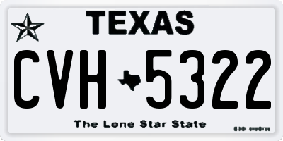 TX license plate CVH5322