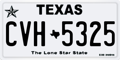TX license plate CVH5325