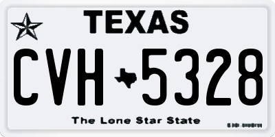 TX license plate CVH5328
