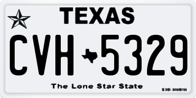 TX license plate CVH5329