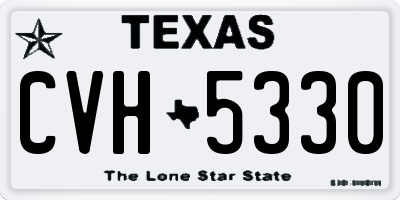TX license plate CVH5330