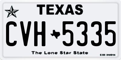 TX license plate CVH5335