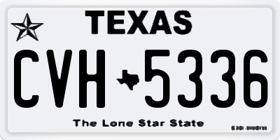 TX license plate CVH5336