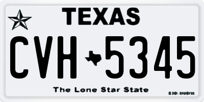 TX license plate CVH5345