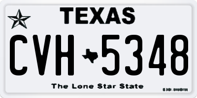 TX license plate CVH5348