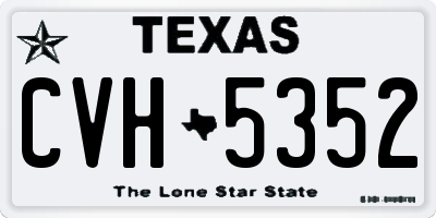 TX license plate CVH5352