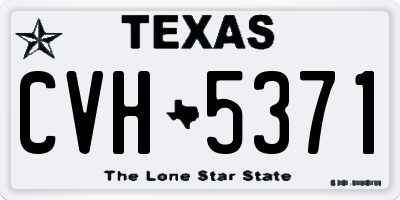 TX license plate CVH5371