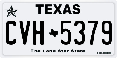 TX license plate CVH5379