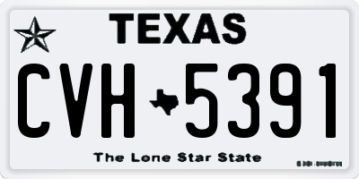 TX license plate CVH5391