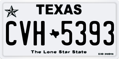 TX license plate CVH5393