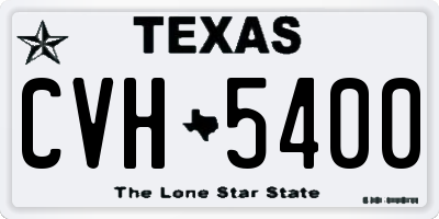 TX license plate CVH5400