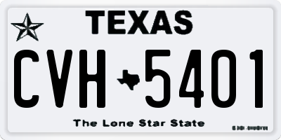 TX license plate CVH5401