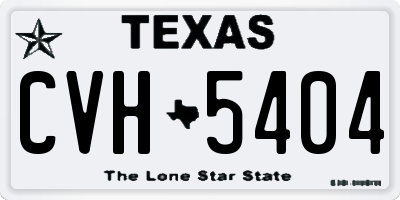TX license plate CVH5404