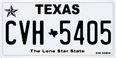 TX license plate CVH5405
