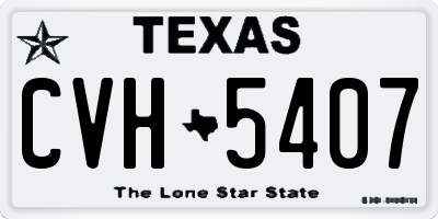 TX license plate CVH5407