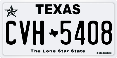 TX license plate CVH5408