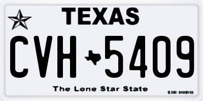 TX license plate CVH5409