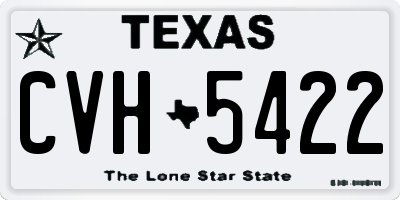 TX license plate CVH5422