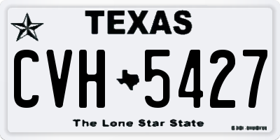 TX license plate CVH5427