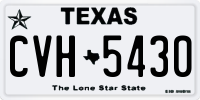 TX license plate CVH5430