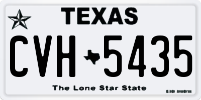 TX license plate CVH5435