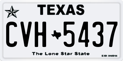 TX license plate CVH5437