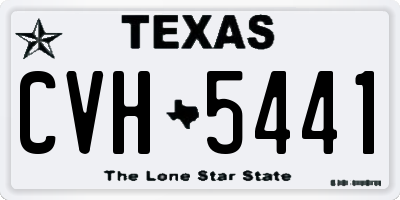 TX license plate CVH5441