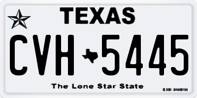 TX license plate CVH5445