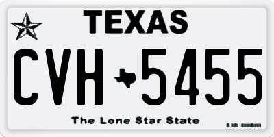TX license plate CVH5455